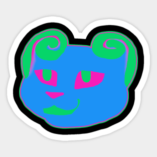 Polysexual pride cat Sticker